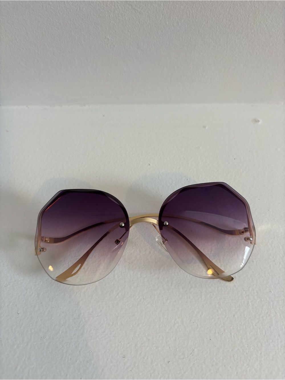 Purple Gradient Oversized Sunglasses